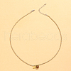 Stainless Steel Natural Stone Pendant Necklace 18K Gold Plated Women's Clavicle Chain HW0705-3-1