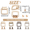 WADORN 8Sets 4 Colors Bowknot Zinc Alloy Bag Hanger for Purse Making Supplies DIY-WR0001-24-3