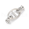 Oval Brass Fold Over Clasps KK-U062-43P-1