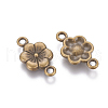 Tibetan Style Alloy Flower Links Connectors MLF5093Y-NF-2