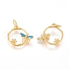 Brass Charms ZIRC-L070-82G-1