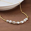 Mother's Day Jewellery Potato Natural Freshwater Pearl Bib Necklaces NJEW-G153-01G-3