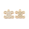 Brass & Cubic Zirconia Pendants KK-Q773-21G-1