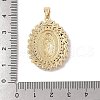 Brass Clear Cubic Zirconia Pendants KK-Z050-28G-02-3