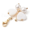 Butterfly Shell & Shell Pearl Pendant Decoration HJEW-TA00271-4