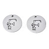 304 Stainless Steel Charms STAS-T059-26P-F-2