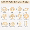 12Pcs 12 Styles 201 & 304 Stainless Steel Connector Charms STAS-SZ0002-57-7