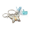 26Pcs Transparent Epoxy Resin & Transparent Acrylic & Faux Suede Tassel Keychain KEYC-JKC01202-06-3