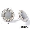 Cute Flat Round Cat Eye Stud Earrings for Summer DG6312-2-1