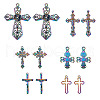 12Pcs 6 Styles Plated Alloy Pendants FIND-TA0001-44-11