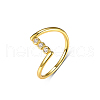 925 Sterling Sliver Pave Cubic Zirconia Geometric Finger Rings WL4318-1-5