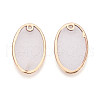 Natural Capiz Shell Pendants SSHEL-T017-24-3