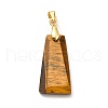 Natural Tiger Eye Pendants G-C045-01C-G-2