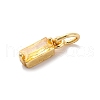 Brass Pave Cubic Zirconia Charms KK-F894-13G-06-2