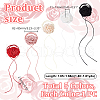 AHADERMAKER 5Pcs 5 Colors Cloth Flower Collar Choker Necklaces AJEW-GA0007-38-2