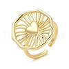Rack Plating Brass Cuff Finger Rings for Women RJEW-C114-18A-G-1