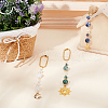 Alloy Sun Moon Star & Natural Gemstone Pendant Decorations HJEW-DR00025-3