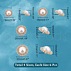  24Pcs 4 Styles 1-Hole Alloy Rhinestone Shank Buttons BUTT-NB0001-73-2