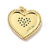 Brass Micro Pave Cubic Zirconia Pendants KK-E015-18G-3