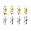 8Pcs 2 Colors Brass Double Opening Lobster Claw Clasps FIND-TA0001-45-18