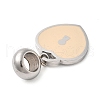 304 Stainless Steel European Dangle Charms OPDL-L013-38E-2
