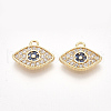 Brass Micro Pave Cubic Zirconia Charms KK-S350-300-1