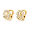 Brass Clear Cubic Zirconia Dangle Earrings EJEW-Q016-04G-3