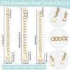 Beebeecraft 30Pcs 3 Styles 304 Stainless Steel Chain Extender STAS-BBC0005-48-2