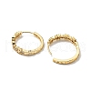 Brass with Clear Cubic Zirconia Hoop Earrings EJEW-B035-22KCG-2