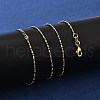 Brass Ball Chain Necklaces KK-P304-03KCG-3