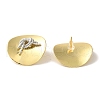 Rack Plating Brass Micro Pave Clear Cubic Zirconia Stud Earrings EJEW-B062-01GP-02B-2