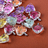 Heart Alloy Glass Pendants X-GLAA-Q049-20mm-03P-1