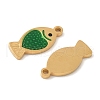 304 Stainless Steel Enamel Pendants STAS-U057-31G-2