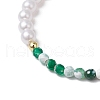 Natural Agate Adjustable Braided Beaded Bracelets BJEW-JB11669-02-3