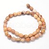 Oval Natural Agate Beads Strands G-P106-08-2