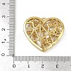 Brass Micro Pave Cubic Zirconia Pendants KK-M322-41G-3