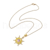Glass Seed Beads & Handmade Evil Eye Lampwork Star Pendant Necklaces NJEW-MZ00098-04-4