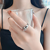 Zipper Lock 925 Sterling Silver Adjustable Finger Rings for Women FS-WG0937D-01-4