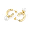 304 Stainless Steel Oval Stud Earrings EJEW-A119-09G-01-4