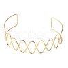 Iron Open Cuff Choker Necklaces for Women NJEW-M085-03G-2