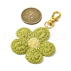 6Pcs 6 Colors Weave Flower Polyester Pendant Decorations X-HJEW-JM02889-3