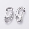 304 Stainless Steel Push Gate Snap Keychain Clasp Findings X-STAS-G039-05P-2