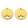 PVD Vacuum Plating 201 Stainless Steel Charms STAS-N092-11G-2
