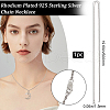 Beebeecraft 1Pc 925 Sterling Silver Rope Chain Necklaces NJEW-BBC0001-16P-02-2