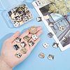  80Pcs 8 Style Printed Alloy Pendants FIND-NB0003-19-3