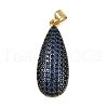 Brass Micro Pave Cubic Zirconia Pendants KK-S526-03G-2