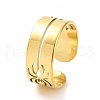 Ion Plating(IP) 304 Stainless Steel Hollow Out Spider Open Cuff Ring for Women RJEW-C053-03G-1