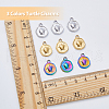 DICOSMETIC 18Pcs 3 Colors Ion Plating(IP) 304 Stainless Steel Pendants Sets STAS-DC0014-12-3