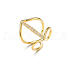 Minimalist 925 Sterling Silver Pave Clear Cubic Zirconia Cuff Rings for Women DM4913-4