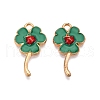 Rack Plating Alloy Enamel Pendants ENAM-N056-416-1